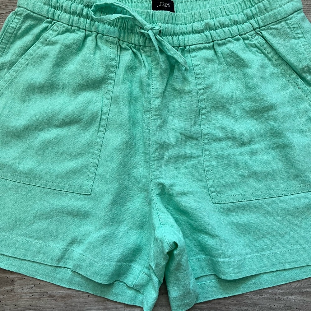 J. Crew Women's Light Green High Waist Shorts